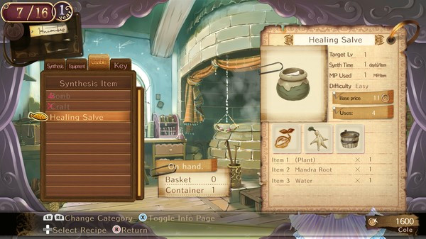Игра Atelier Totori ~The Adventurer of Arland~ DX, скриншот