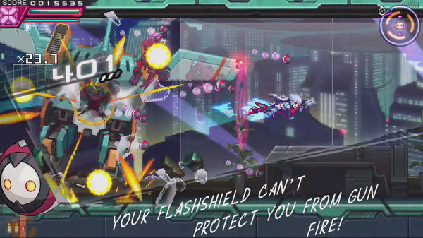Игра Azure Striker Gunvolt 2, скриншот