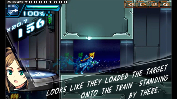 Игра Azure Striker Gunvolt, скриншот