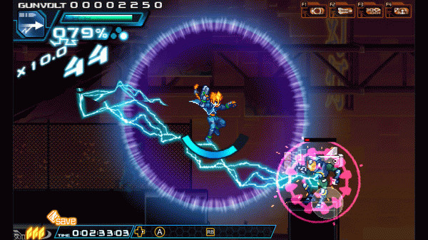 Игра Azure Striker Gunvolt, скриншот