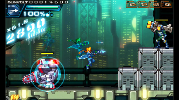 Игра Azure Striker Gunvolt, скриншот
