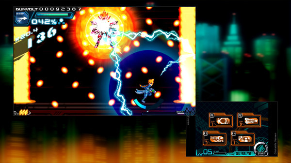 Игра Azure Striker Gunvolt, скриншот