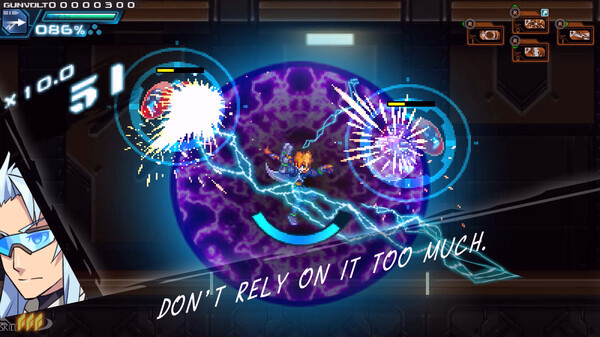 Игра Azure Striker Gunvolt Trilogy Enhanced, скриншот