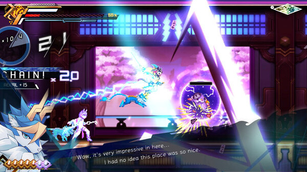 Игра Azure Striker Gunvolt Trilogy Enhanced, скриншот