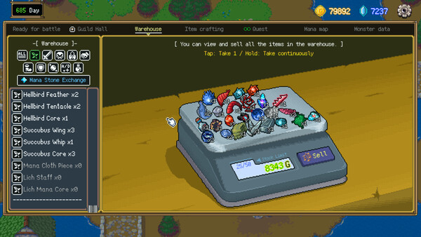 Игра Backpacker Guild, скриншот