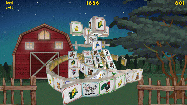 Игра Barnyard Mahjong 3, скриншот
