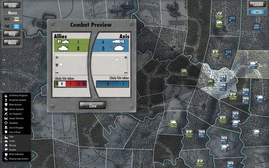 Игра Battle of the Bulge, скриншот