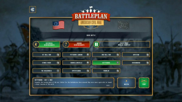 Игра Battleplan: American Civil War, скриншот
