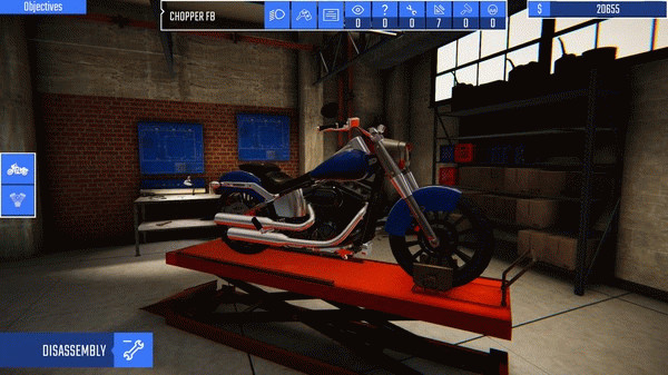 Игра Biker Garage: Mechanic Simulator, скриншот