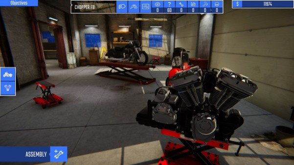 Игра Biker Garage: Mechanic Simulator, скриншот