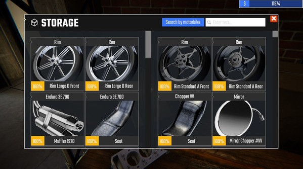 Игра Biker Garage: Mechanic Simulator, скриншот