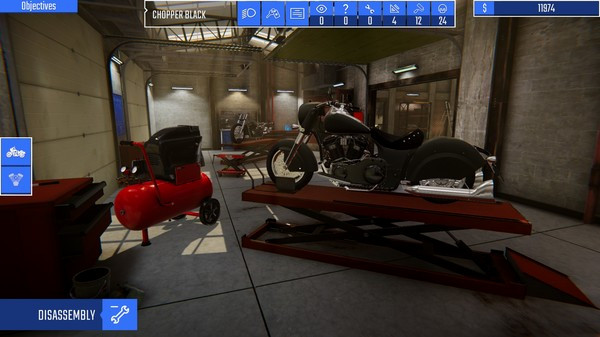 Игра Biker Garage: Mechanic Simulator, скриншот
