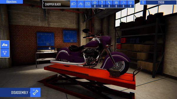 Игра Biker Garage: Mechanic Simulator, скриншот