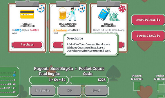 Игра Blackjack Roulette, скриншот