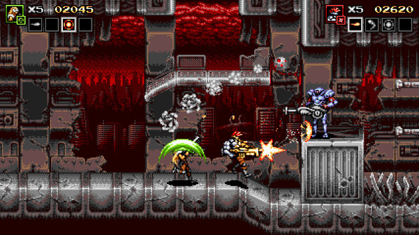 Игра Blazing Chrome, скриншот