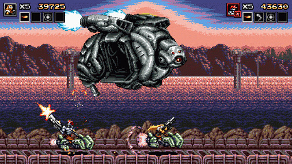 Игра Blazing Chrome, скриншот