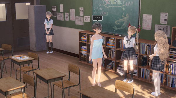 Игра BLUE REFLECTION - Bath Towels Set A (Hinako, Sarasa, Mao), скриншот
