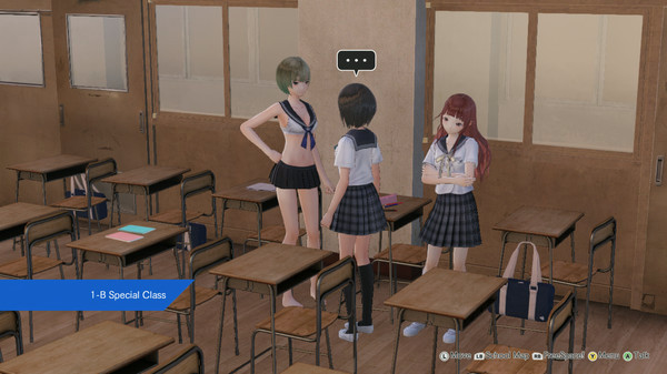 Игра BLUE REFLECTION - Sailor Swimsuits set A (Hinako, Sarasa, Mao), скриншот