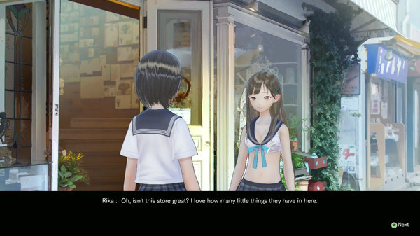 Игра BLUE REFLECTION - Sailor Swimsuits set E (Rin, Kaori, Rika), скриншот