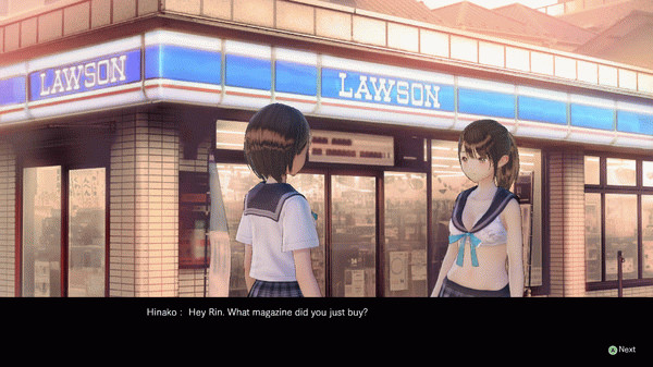 Игра BLUE REFLECTION - Sailor Swimsuits set E (Rin, Kaori, Rika), скриншот