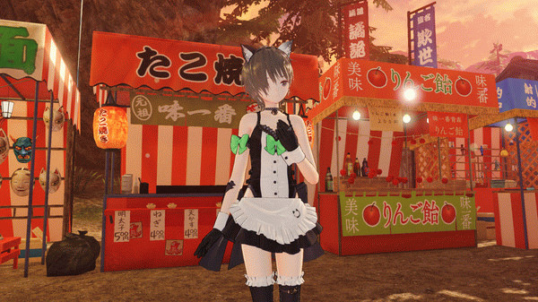 Игра BLUE REFLECTION: Second Light - Kokoro, Kirara & Hiori Costumes - Hospitable Kitties, скриншот