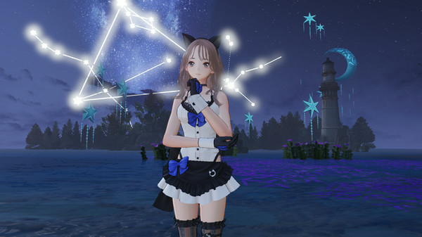 Игра BLUE REFLECTION: Second Light - Rena, Hinako & Uta Costumes - Hospitable Kitties, скриншот
