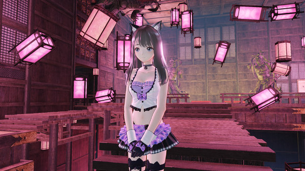 Игра BLUE REFLECTION: Second Light - Yuki, Shiho & Mio Costumes - Hospitable Kitties, скриншот