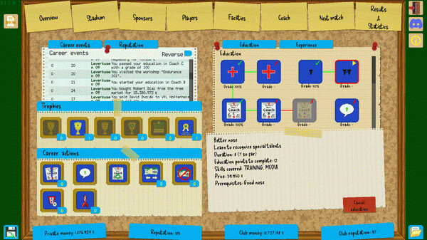 Игра Boeckham's Football Manager, скриншот