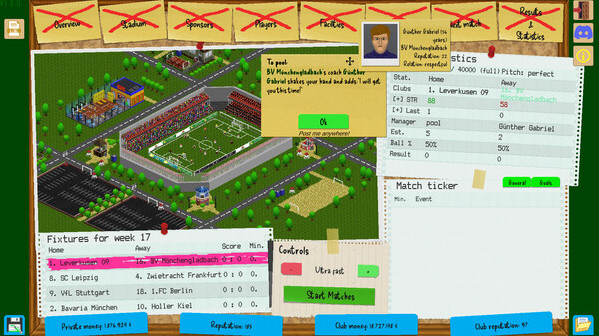 Игра Boeckham's Football Manager, скриншот