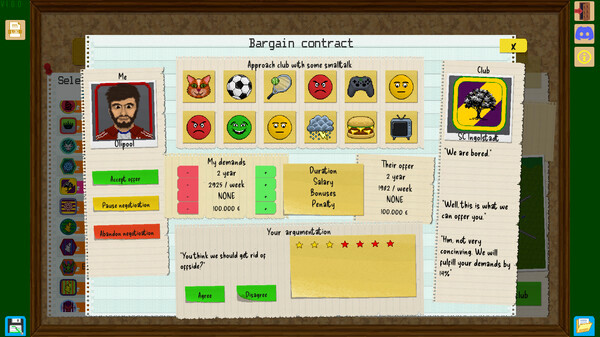 Игра Boeckham's Football Manager, скриншот