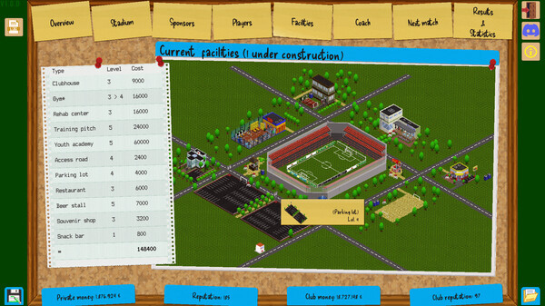 Игра Boeckham's Football Manager, скриншот