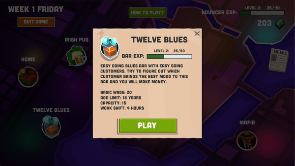 Игра Bouncer Story, скриншот