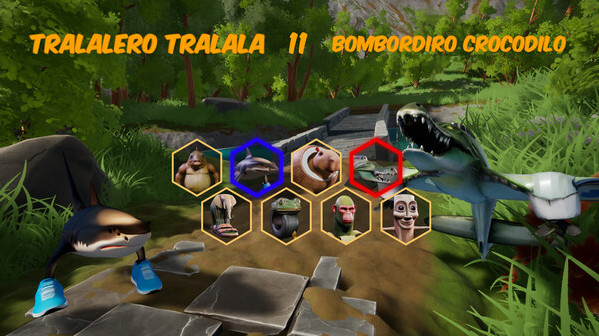 Игра Brainrot Animals Fighting, скриншот