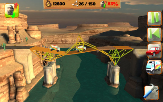 Игра Bridge Constructor Playground, скриншот