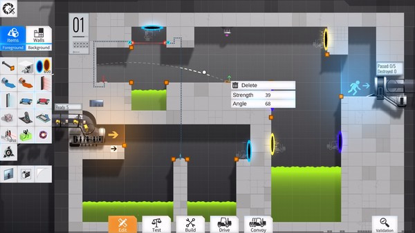 Игра Bridge Constructor Portal, скриншот