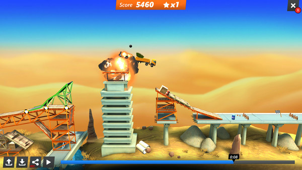 Игра Bridge Constructor Stunts, скриншот