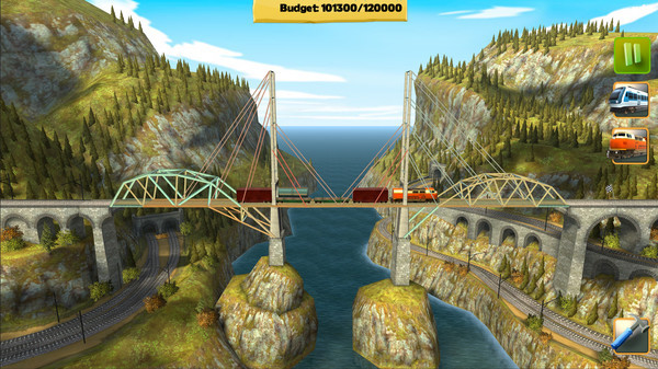 Игра Bridge Constructor Trains - Expansion Pack, скриншот