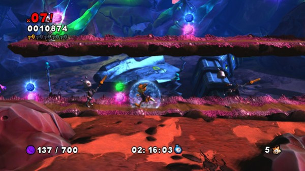 Игра Bubsy: The Woolies Strike Back, скриншот