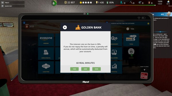 Игра Cafe Owner Simulator, скриншот