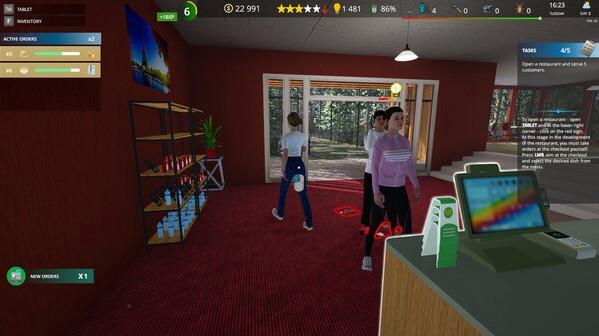 Игра Cafe Owner Simulator, скриншот