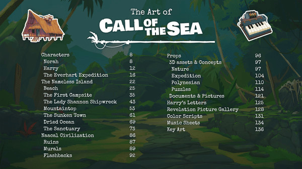 Игра Call of the Sea Art Book, скриншот