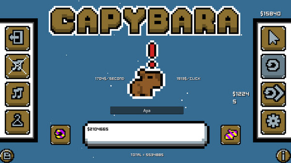 Игра Capybara Achievement Clicker, скриншот
