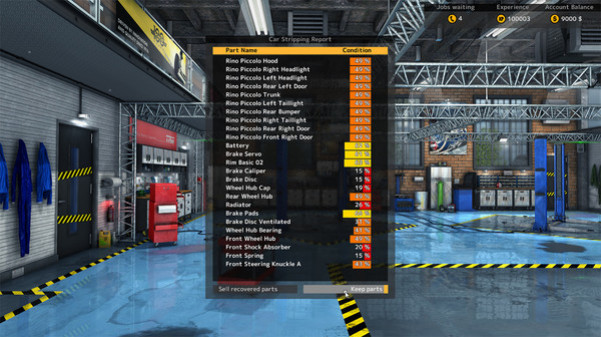Игра Car Mechanic Simulator 2015 - Car Stripping, скриншот