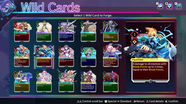 Игра Card-en-Ciel, скриншот