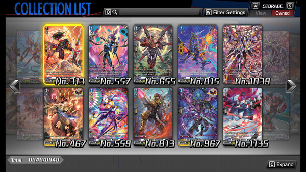 Игра Cardfight!! Vanguard DD: Rare Card Set 01 [D-BT01]: Genesis of the Five Greats, скриншот