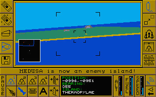 Игра Carrier Command, скриншот