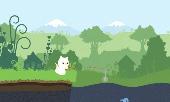 Игра Cat Goes Fishing, скриншот