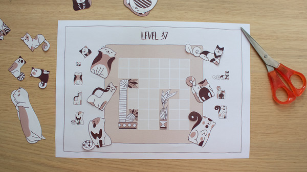 Игра Cats Organized Neatly - Paper Edition, скриншот