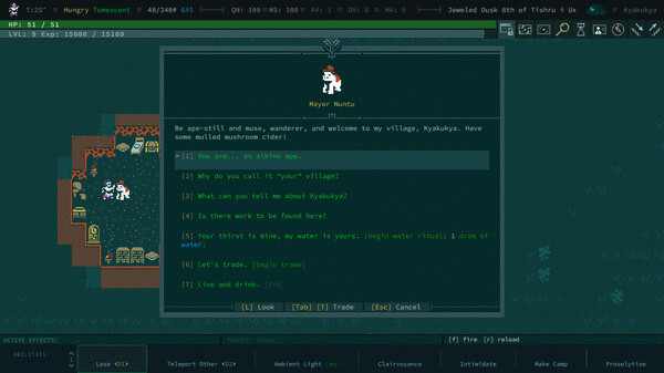 Игра Caves of Qud, скриншот