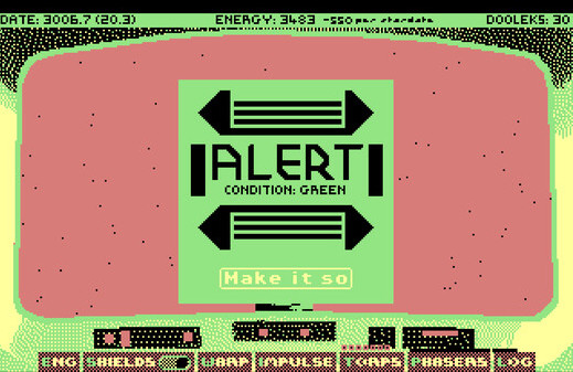 Игра CGA Trek, скриншот